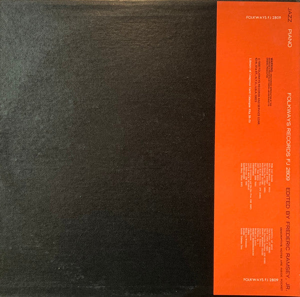 Various : Jazz Volume 9: Piano (LP, Album, Comp, Mono)