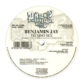 Benjamin Jay : Techno Sex (12")