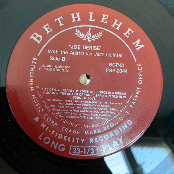 Joe Derise : Joe Derise (LP, Mono, RE)