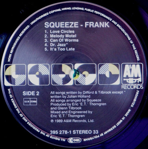 Squeeze (2) : Frank (LP, Album)