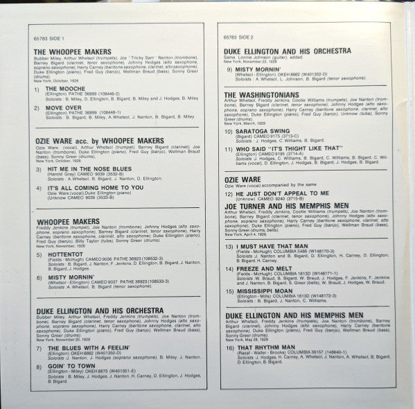 Duke Ellington : The Complete Duke Ellington Vol. 2 1928-1930 (2xLP, Comp)