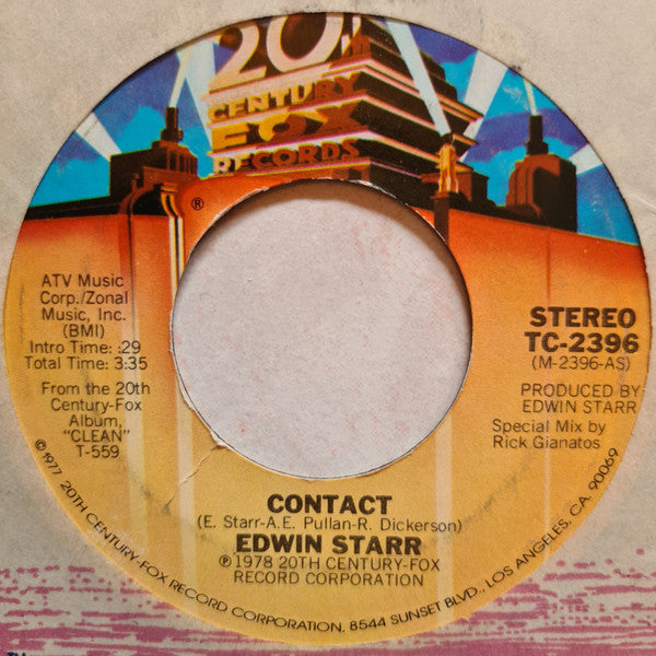 Edwin Starr : Contact / Don't Waste Your Time (7", Styrene, Pit)