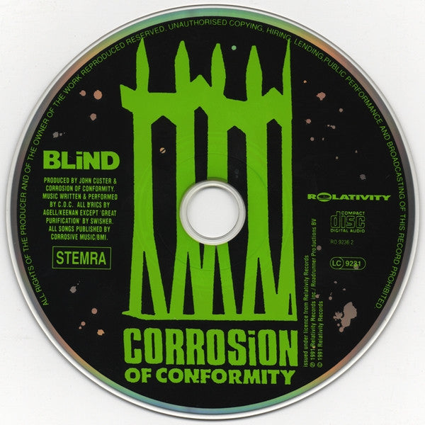 Corrosion Of Conformity : Blind (CD, Album, RP)