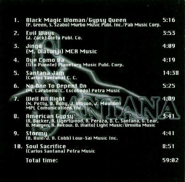 Santana : Evil Ways (CD, Comp)