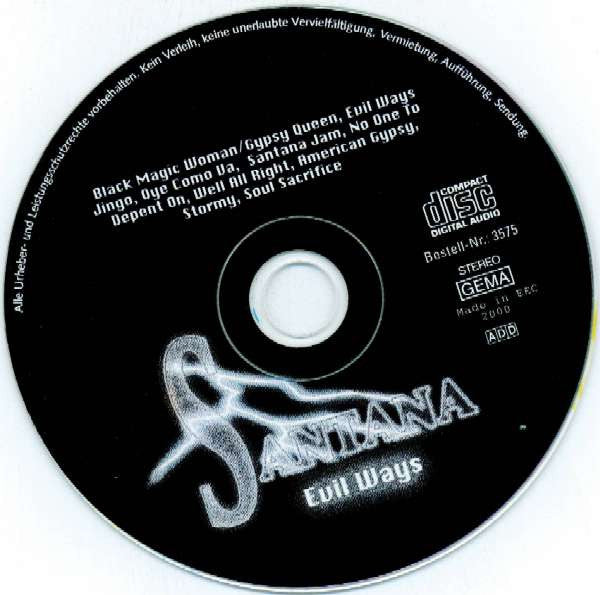 Santana : Evil Ways (CD, Comp)