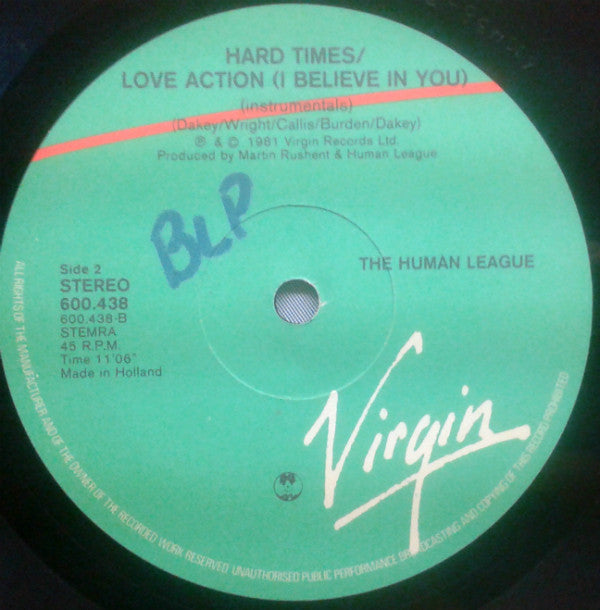 The Human League : Love Action (I Believe In Love) (12")
