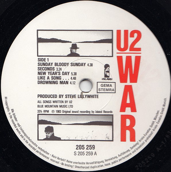 U2 : War (LP, Album, Gat)
