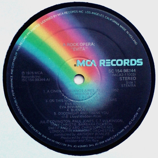 Andrew Lloyd Webber And Tim Rice : Evita (2xLP, Album, Gat)