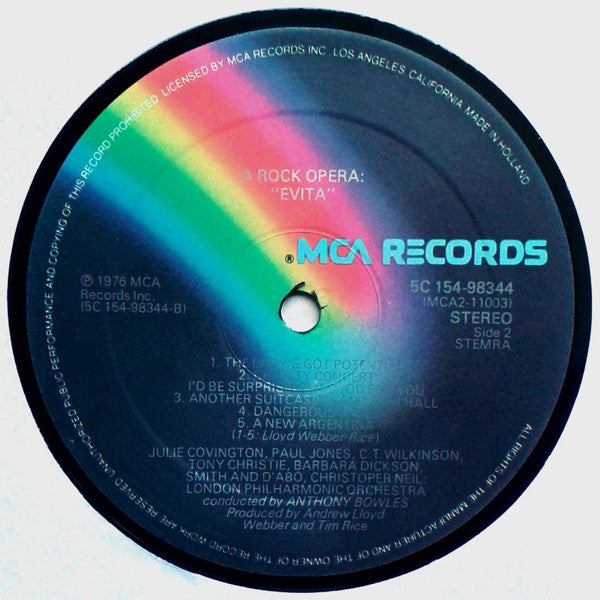 Andrew Lloyd Webber And Tim Rice : Evita (2xLP, Album, Gat)