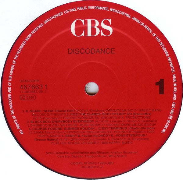 Various : Discodance (2xLP, Comp, Mixed)