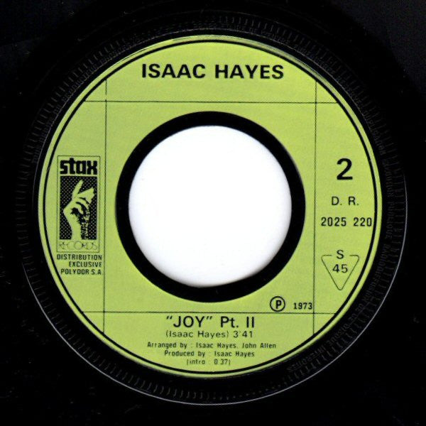 Isaac Hayes : Joy Part I & II (7", Single)