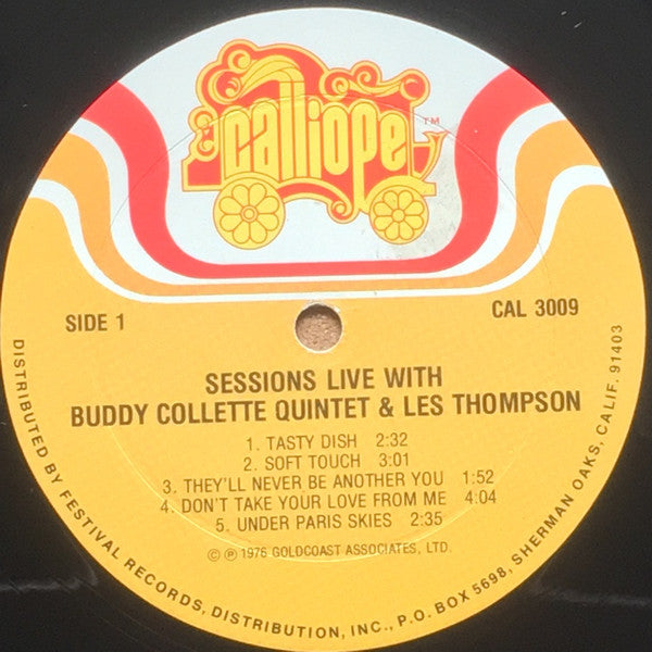 Buddy Collette, Abbey Lincoln And Les Thompson (3) : Sessions, Live (LP)