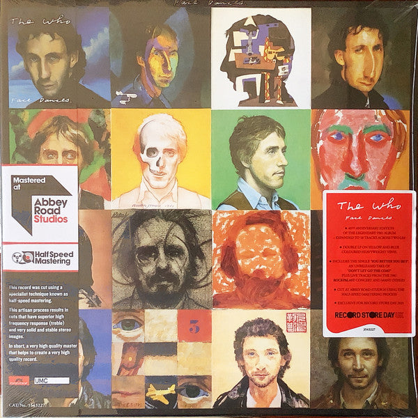 The Who : Face Dances (Album, RSD, RE, RM, 40t + LP, Blu + LP, Yel)