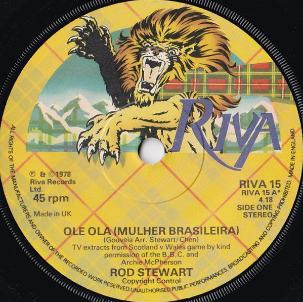 Rod Stewart And The Scottish World Cup Squad : Ole Ola (7", Single, Sol)