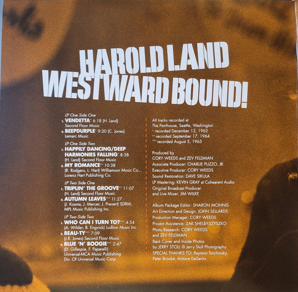 Harold Land : Westward Bound! (2xLP, Album, RSD, Mono, Ltd, Num)