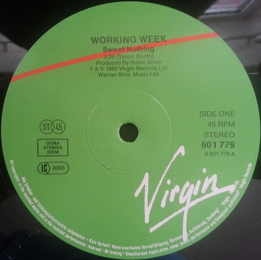 Working Week : Sweet Nothing (12")