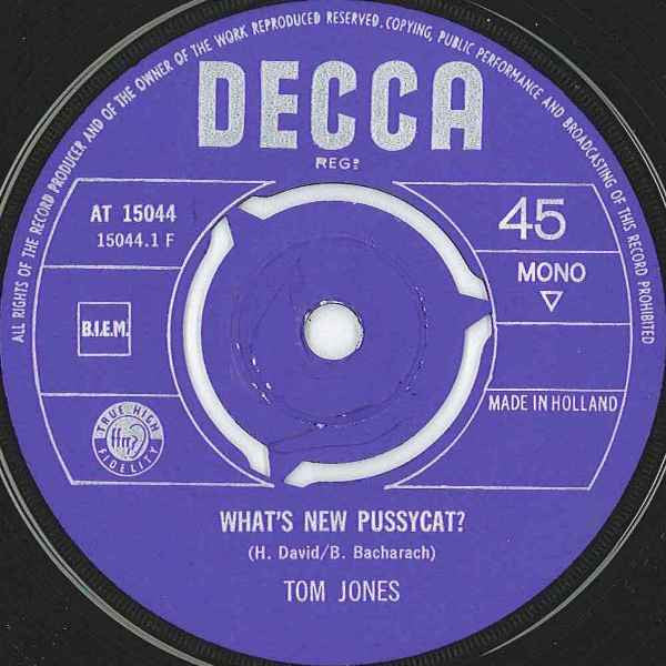 Tom Jones : What's New Pussycat? / With These Hands (7", Single, Mono)