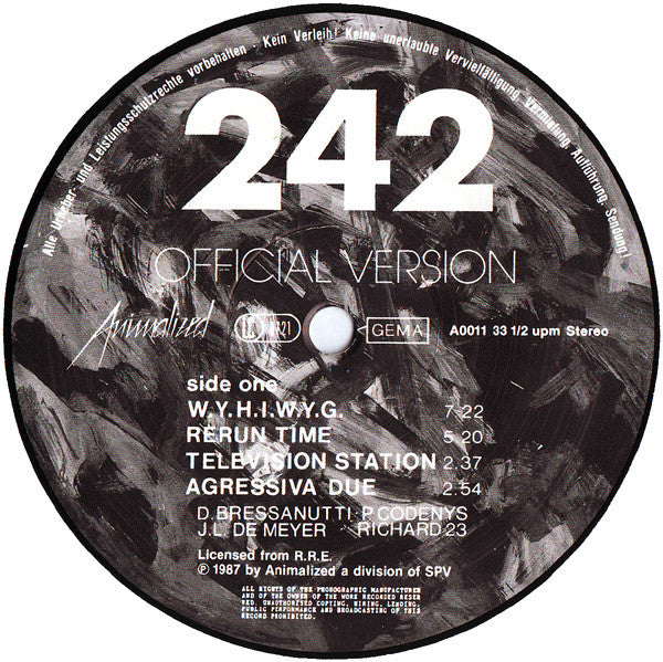 Front 242 : Official Version (LP, Album)