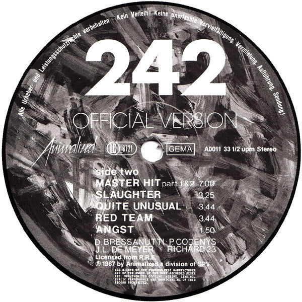 Front 242 : Official Version (LP, Album)