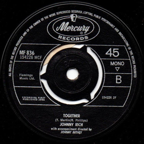 Johnny Rich (5) With Accompaniment Directed By Johnny Arthey : Dream On (7", Single, Mono)