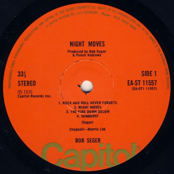 Bob Seger And The Silver Bullet Band : Night Moves (LP, Album)