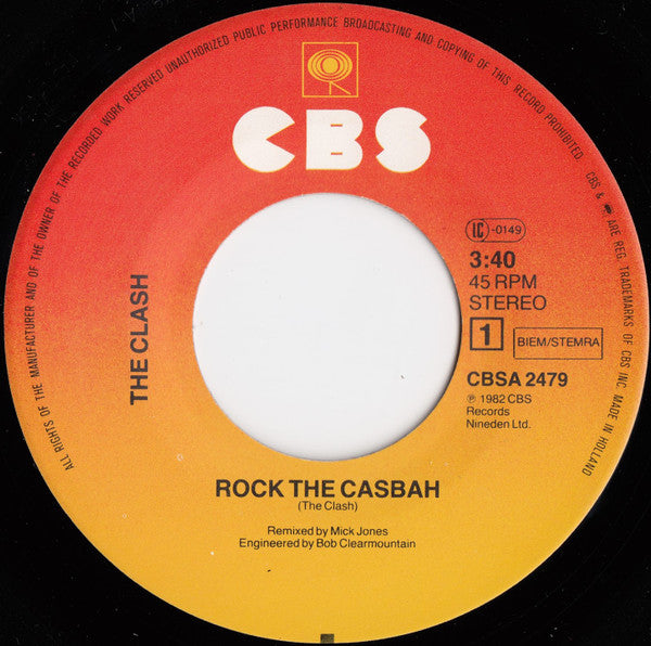 The Clash : Rock The Casbah (7", Single)