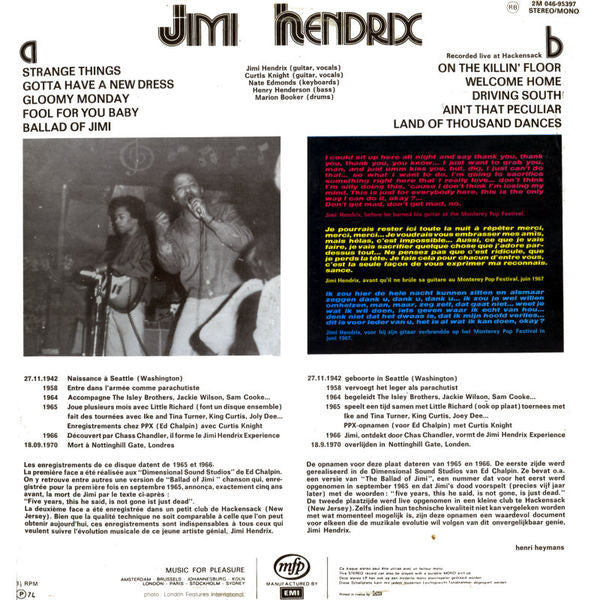 Jimi Hendrix & Curtis Knight : Strange Things (LP)