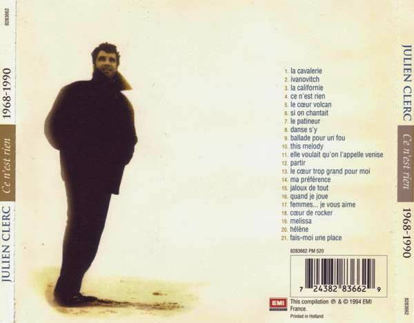 Julien Clerc : Ce N'Est Rien (1968-1990) (CD, Comp)