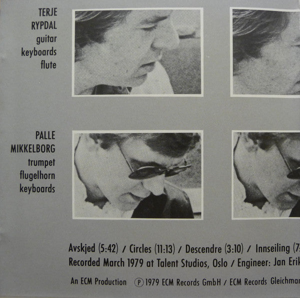 Terje Rypdal : Descendre (CD, Album, RE)