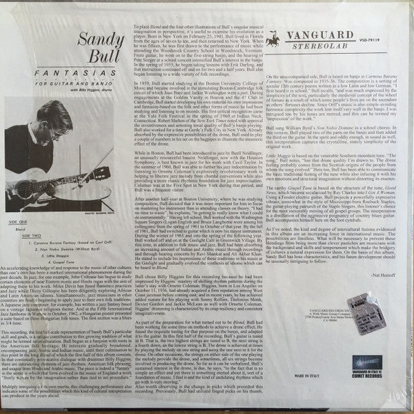 Sandy Bull : Fantasias For Guitar And Banjo (LP, Album, RE)