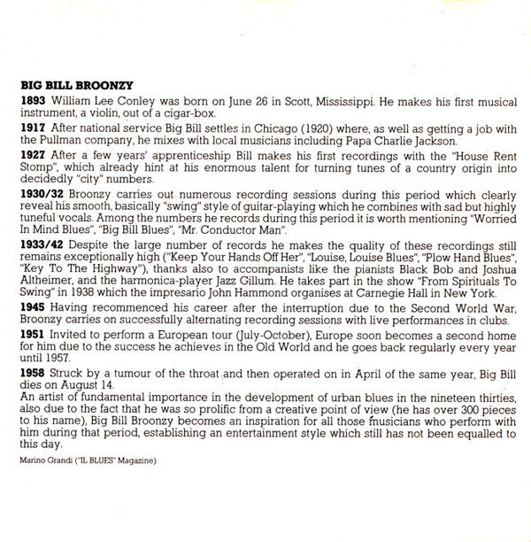 Big Bill Broonzy : House Rent Stomp (CD, Comp)