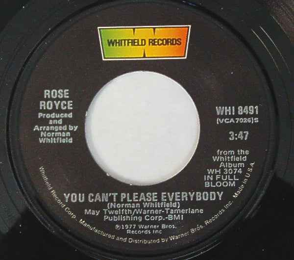 Rose Royce : Ooh Boy / You Can't Please Everybody (7")