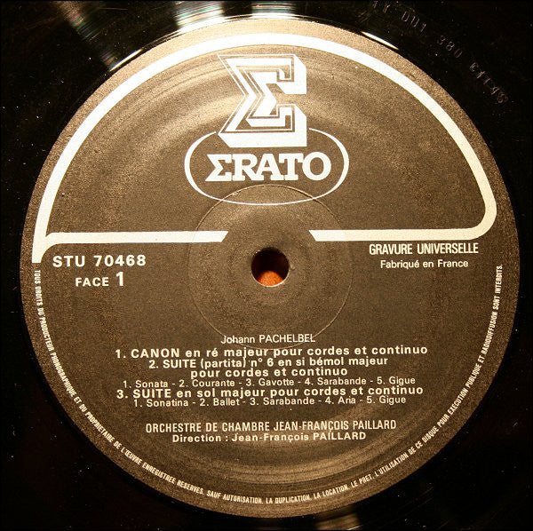 Johann Pachelbel / Johann Friedrich Fasch - Maurice André, Orchestre De Chambre Jean-François Paillard : Le Canon De Pachelbel & Deux Suites Pour Cordes / Le Concerto Pour Trompette De Fasch & Deux Symphonies (LP, RE)