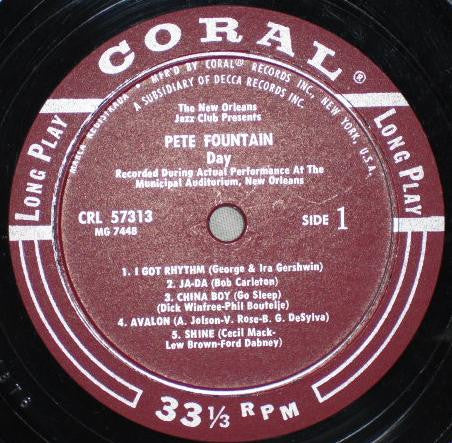 Pete Fountain : Pete Fountain Day (LP, Album, Mono, Gat)