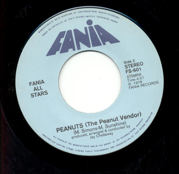 Fania All Stars : Ella Fue (She Was The One) (7", Single)