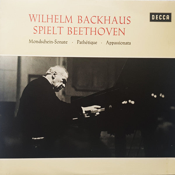 Wilhelm Backhaus : Spielt Beethoven, Mondschein-Sonate • Pathétique • Appassionata (LP, Blu)