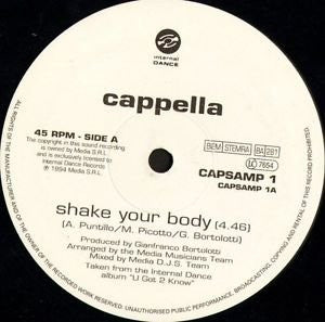 Cappella : Shake Your Body (12", Maxi, Promo)