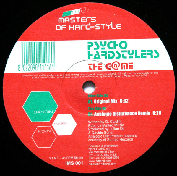 Psycho Hardstylers : The G@me (12")
