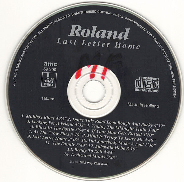 Roland Van Campenhout : Last Letter Home (CD, Album)