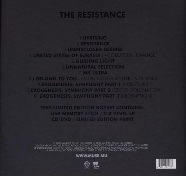 Muse : The Resistance (2xLP, Album + CD, Album + DVD-V, NTSC + M/Stick, A)