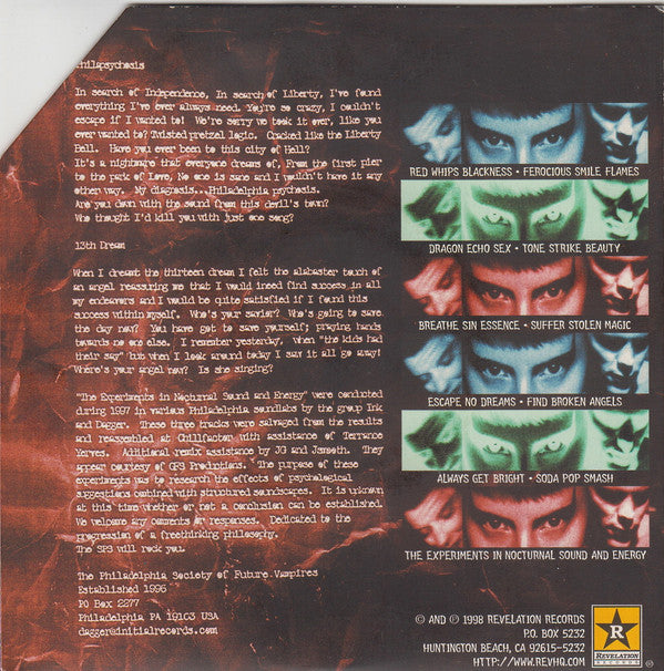 Ink & Dagger : The Experiments In Nocturnal Sound And Energy (7", RE)