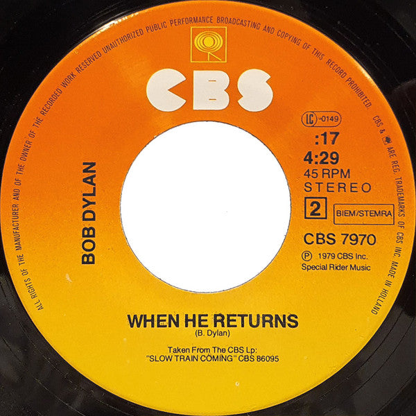 Bob Dylan : Man Gave Names To All The Animals (7", Single)