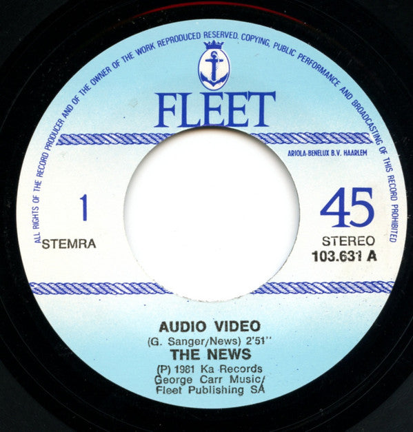 The News : Audio Video (7", Single)