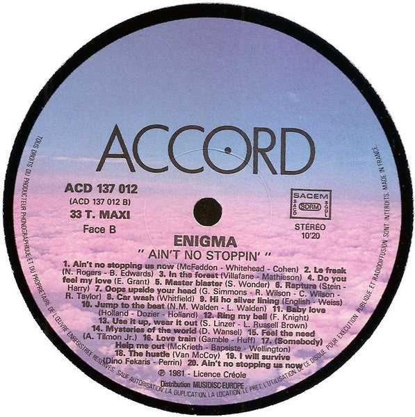 Enigma (2) : Ain't No Stopping (12", Maxi)
