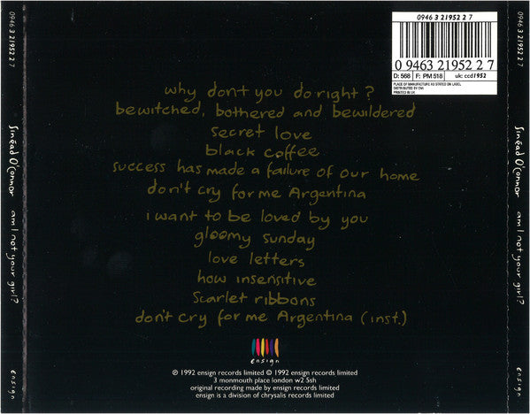 Sinéad O'Connor : Am I Not Your Girl? (CD, Album)