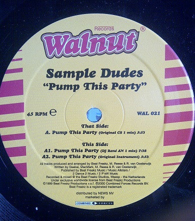 Sample Dudes : Pump This Party (12")