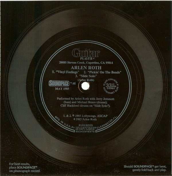 Arlen Roth : Vinyl Feelings (Flexi, 7", S/Sided, Squ)