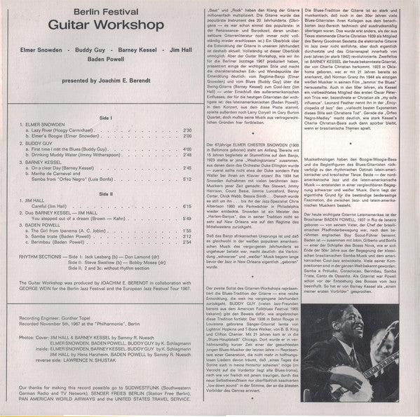 Various : Berlin Festival Guitar Workshop (LP, Album, Gat)