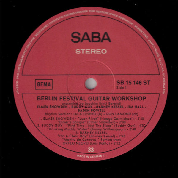 Various : Berlin Festival Guitar Workshop (LP, Album, Gat)