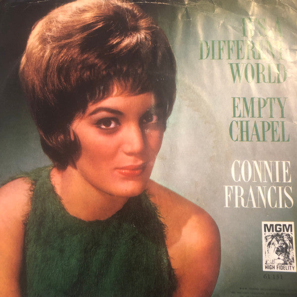 Connie Francis : It's A Different World / Empty Chapel (7", Single, Mono)